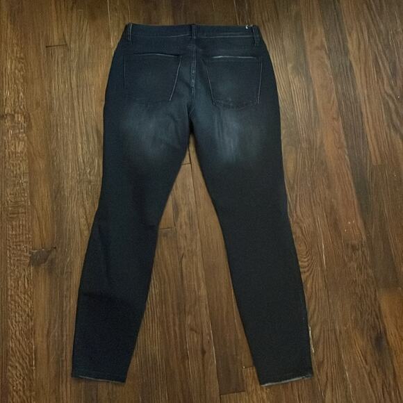 Current Elliott Skinny Jeans Distressed Ankle Black 28x26 - Picture 3 of 11